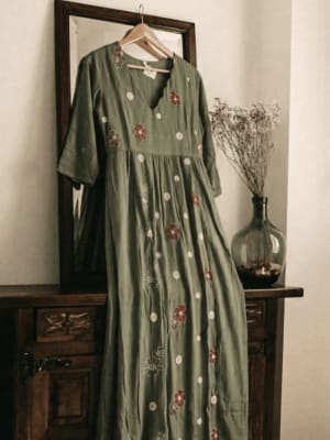 Olive Green A-Line Top