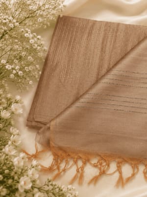 Beige Textured Handloom Saree