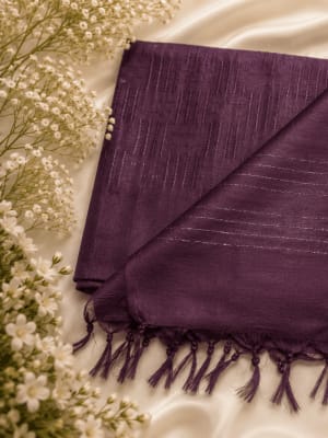 Plum Purple Textured Saree