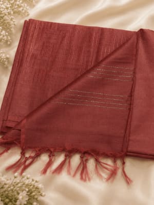 Red Textured Handloom Saree
