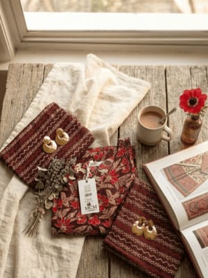 Maroon Floral 3-Piece Set