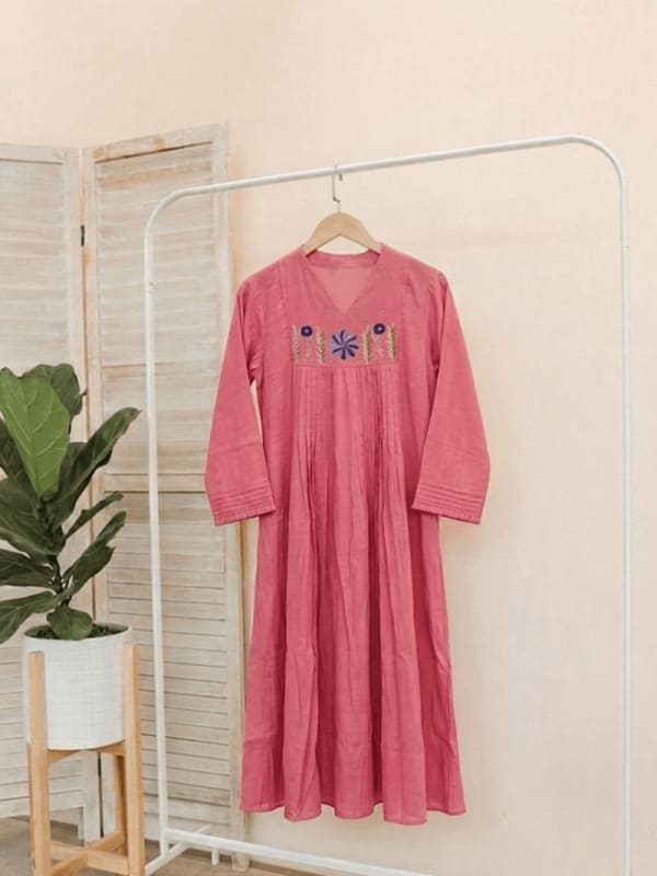 Pink Mulchanderi Top