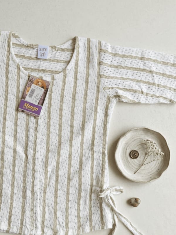 Olive Side-Tie Kids Top