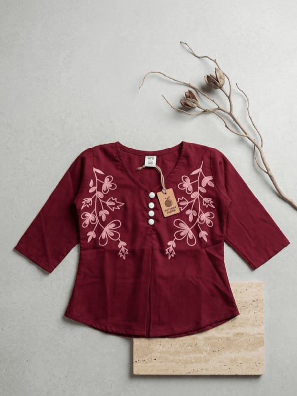 Ruby Blossom Kids Top