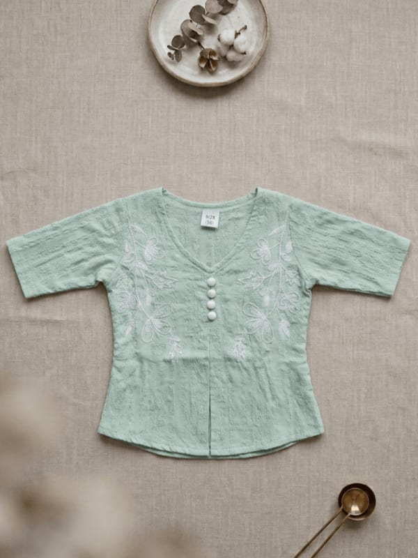 Mint Blossom Kids Top