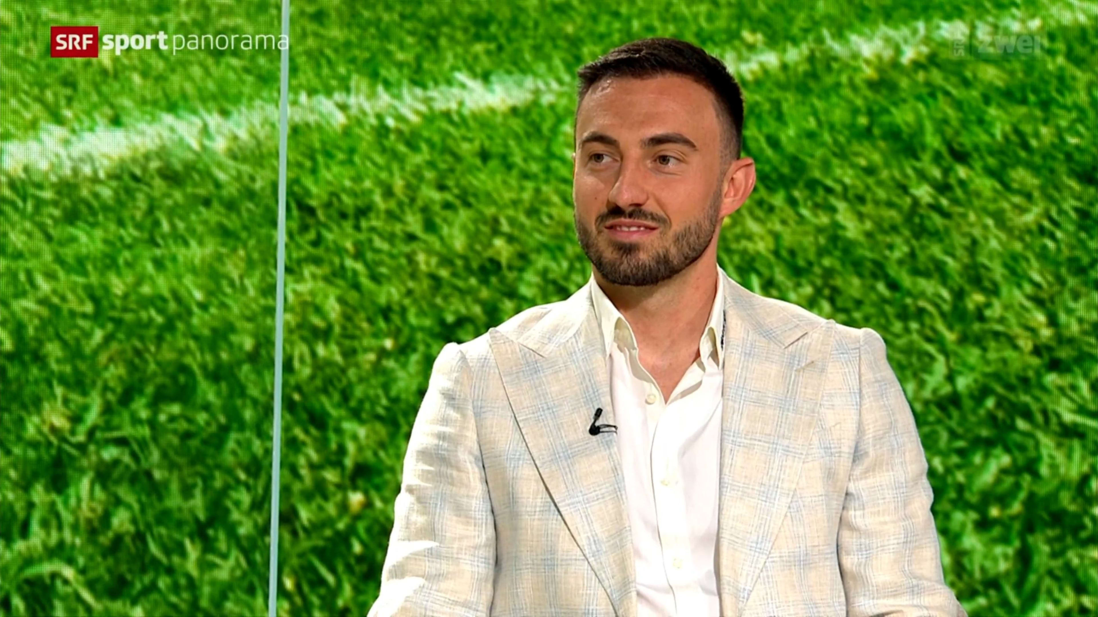 Foto aus dem Interview von SRF mit Josip Drmic 