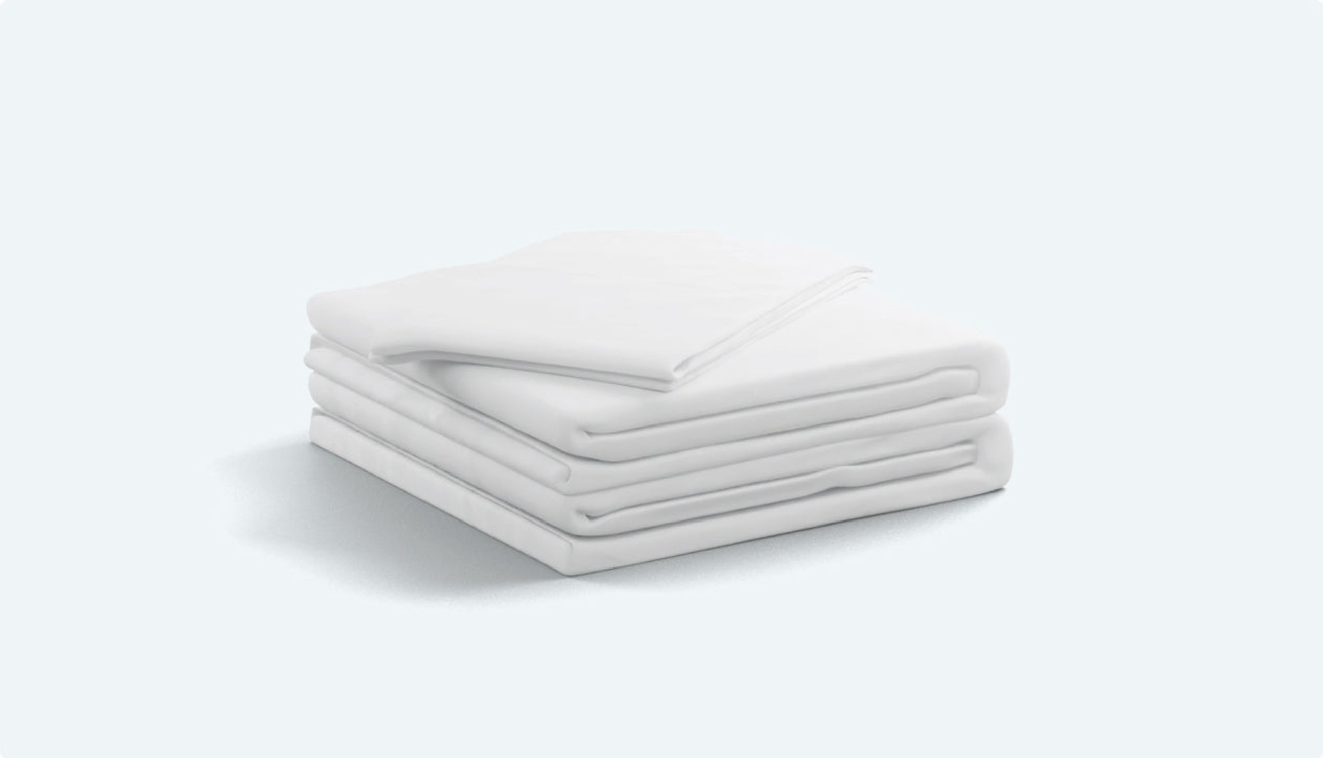 Eight Sleep Pod Sheet Set folded angled view
