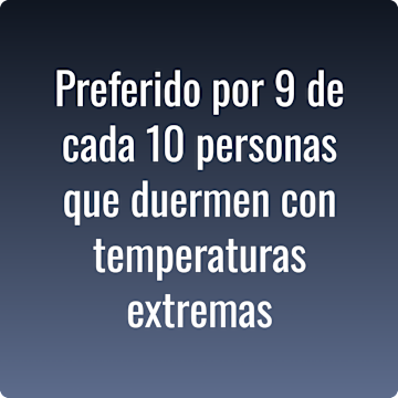 Ideal para quienes duermen a temperaturas extremas