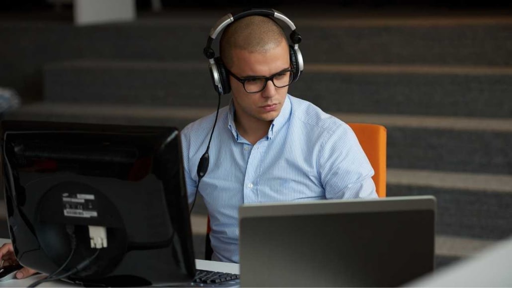 Web developer working