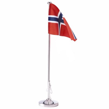 Flaggstang med norsk flagg