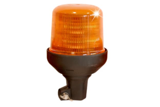 Axixtech rundt varsellys oransje LED 12-24V