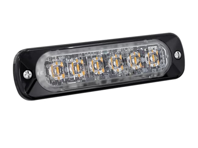 Axixtech flash, oransje, 6 x LED, 12-24V varsellys