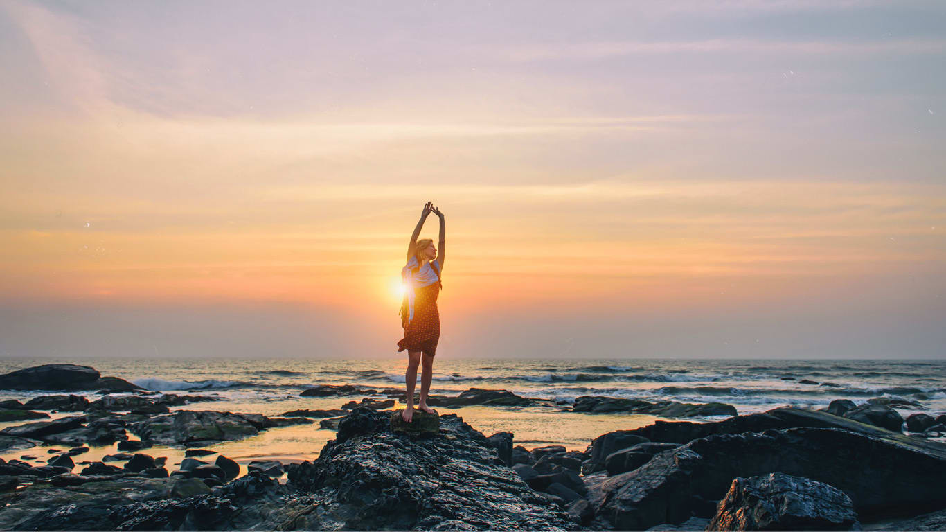 Zuversicht Frau am Meer