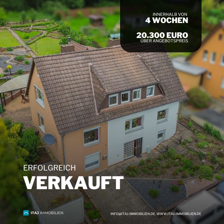 Zweifamilienhaus binnen 4 Wochen + 20.300 Euro über Angebotspreis verkauft