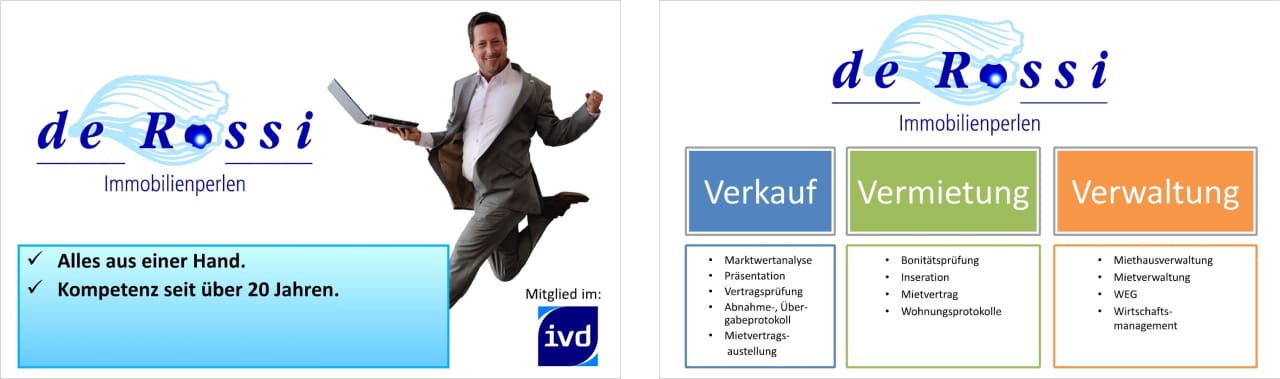 Hier sehen Sie das Logo von de Rossi Immobilien