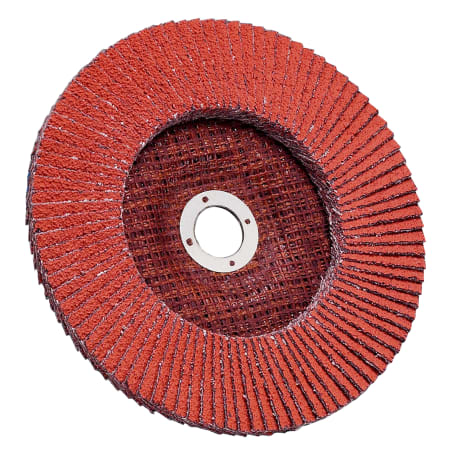 The image shown is representative of the product family and may not specifically be the individual item.  We designed the 3M™ Flap Disc 747D as a ceramic grain abrasive flap disc with a durable, X-weight cotton backing for working with stainless and ca…