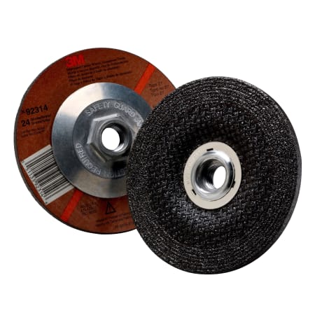 The image shown is representative of the product family and may not specifically be the individual item.  3M™ General Purpose Depressed Center Grinding Wheel is designed for heavy stock removal on most materials, including carbon steel, stainless steel…