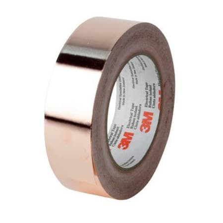 The image shown is representative of the product family and may not specifically be the individual item.  3M™ Tin Plated Copper Foil EMI Shielding Tape 1183 is a 2.6 mil thick, acrylic adhesive shielding tape. This flame retardant tape is suitable for …