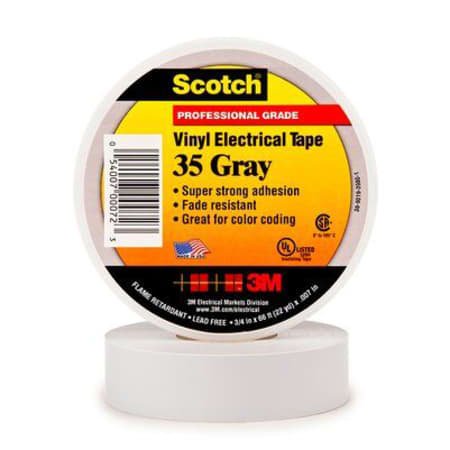 The image shown is representative of the product family and may not specifically be the individual item.  Scotch® Vinyl Color Coding Electrical Tape 35 is a 7 mil thick, premium grade, color coded electrical tape. This flame retardant tape is suitable …