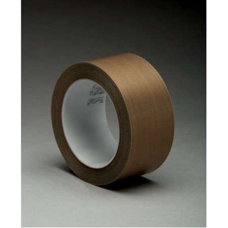 The image shown is representative of the product family and may not specifically be the individual item.  Our premium performance 3M™ PTFE Glass Cloth Tape 5451 has a brown woven glass cloth backing impregnated with PTFE (polytetrafluoroethylene). This…