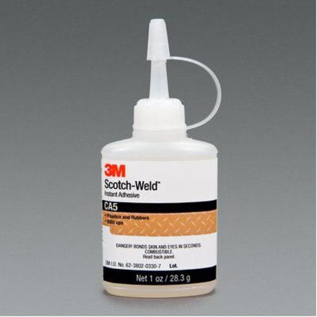 The image shown is representative of the product family and may not specifically be the individual item.  3M™ Scotch-Weld™ Instant Adhesive CA5 is a medium viscosity instant adhesive. Our CA5 instant adhesive is useful where gap filling is desired for …