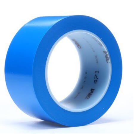 Blue 3 x 36 yd 6 mil General Purpose Aisle Marking Tape Lot of 3 roll