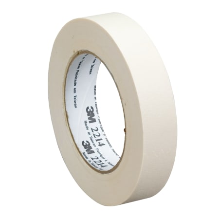 The image shown is representative of the product family and may not specifically be the individual item.  3M™ Paper Masking Tape 2214 is a cost-effective, crepe paper backed tape that holds, bundles, seals and performs other light duty taping jobs wher…