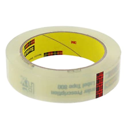 Scotch 3M™ 9425 Removable Double Sided Film Tape, 1/2 x 72 yds, Clear,  18/Case, 3M Stock# 7000048527