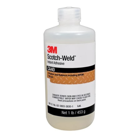 The image shown is representative of the product family and may not specifically be the individual item.  3M™ Scotch-Weld™ Instant Adhesive CA40 is a low viscosity instant adhesive. Our CA40 instant adhesive is formulated to give exceptional strength a…