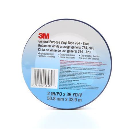 The image shown is representative of the product family and may not specifically be the individual item.  3M™ General Purpose Vinyl Tape 764 is an economical vinyl tape option for color coding, bundling and safety marking applications. We've designed t…