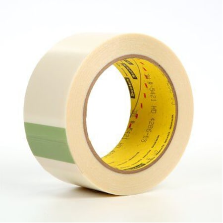 The image shown is representative of the product family and may not specifically be the individual item.  Used to protect surfaces from abrasion, 3M™ UHMW-PE Film Tape 5421 is a thin caliper general purpose polyethylene tape that creates a slip plane e…