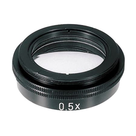 The image shown is representative of the product family and may not specifically be the individual item.  Aven Auxiliary Lens, Size: 16 mm H x 54 mm dia, Focal Distance: 9.45 Inch, Magnification: 0.5X, For Use With: DSZ, NSW and SPZ Series Microscopes.…