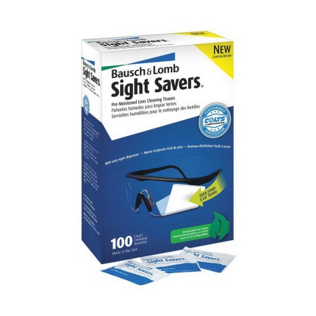 The image shown is representative of the product family and may not specifically be the individual item.  Bausch & Lomb Sight Savers pre-moistened lens cleaning tissues are individually packaged lens cleaning tissues treated with special surfactants th…