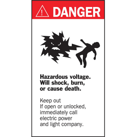 The image shown is representative of the product family and may not specifically be the individual item.  National Electrical Manufacturers Association (NEMA) recommends use of Mr. Ouch labels on transformers located in public areas. Our transformer ma…