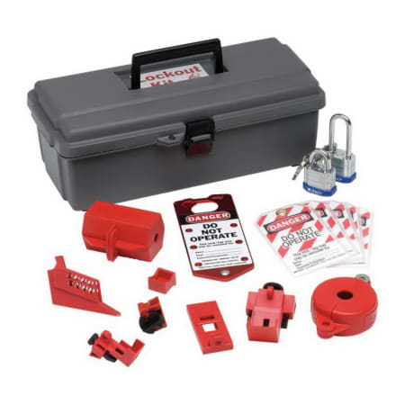 The image shown is representative of the product family and may not specifically be the individual item.  Brady Lockout Toolbox Kit. - Brady 65289 Lockout Toolbox Kit.