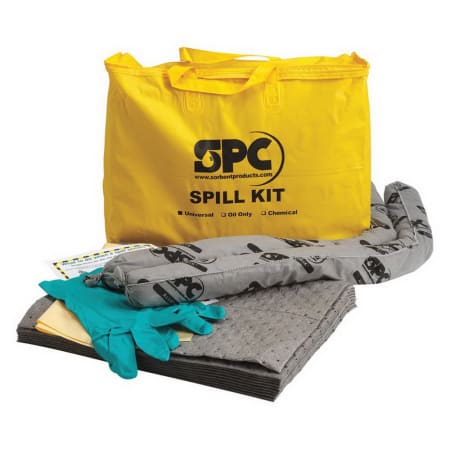 The image shown is representative of the product family and may not specifically be the individual item.  The Allwik economy portable spill kit comes in a highly visible yellow PVC bag and is just right for small spills of any material. This kit is the…