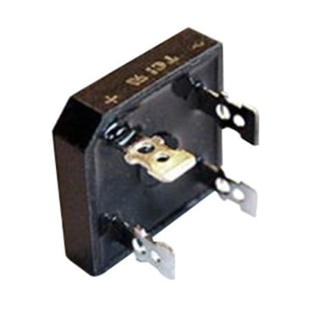 The image shown is representative of the product family and may not specifically be the individual item.  1-Phase Bridge Rectifier With Heat Sink Case Universal, push-on, wrap around or solder 3 way terminals, High thermal conductivity package, electri…