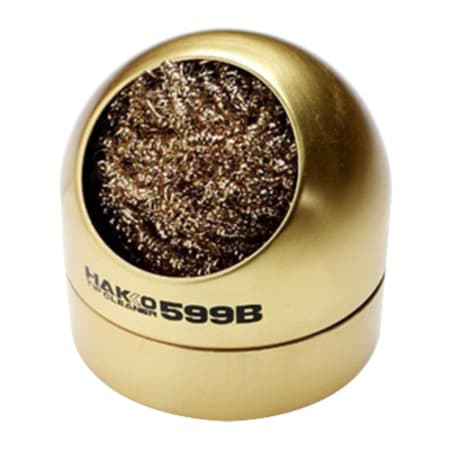 The image shown is representative of the product family and may not specifically be the individual item.  The Hakko 599B tip cleaner is the ideal cleaning alternative to the traditional wet sponge. The non-abrasive brass shavings is tough enough to scr…