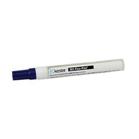 The image shown is representative of the product family and may not specifically be the individual item.  The Kester 951 flux pen is a zero halogen, non-rosin flux pen that is specifically designed for rework of conventional and surface mount circuit b…