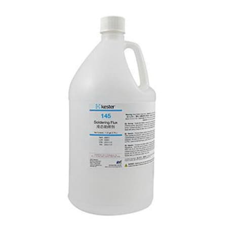 The image shown is representative of the product family and may not specifically be the individual item.  The Kester 145 non-activated rosin flux is a clear homogeneous solution of pure water-white rosin dissolved in a suitable solvent. The particular …