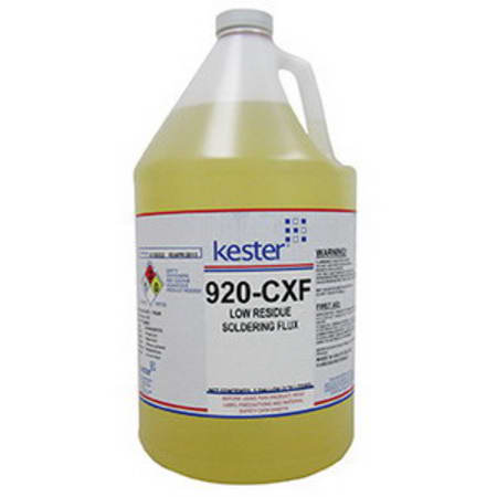 The image shown is representative of the product family and may not specifically be the individual item.  The Kester 920-CXF is a zero halogen, low solids, no-clean organic flux designed for wave soldering conventional and surface mount circuit board a…