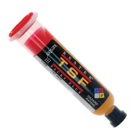 The image shown is representative of the product family and may not specifically be the individual item.  The Kester TSF-6522 is a no-clean tacky soldering flux formula designed to be used with a rotating disc, a doctor blade or a drum fluxer. TSF-6522…