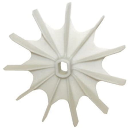 The image shown is representative of the product family and may not specifically be the individual item.  Leeson External Cooling Fan, Natural, 0.875 Inch x 6 Inch, Standard Enclosure, 0.625 Inch x 0.4375 Inch Double Flat Hub Bore, Glass Filled Nylon, …