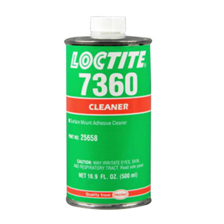 The image shown is representative of the product family and may not specifically be the individual item.  Loctite SF 7360 is a non-CFC, low odor, solvent based formulation intended for the removal of uncured adhesive and adhesive residues used in the P…