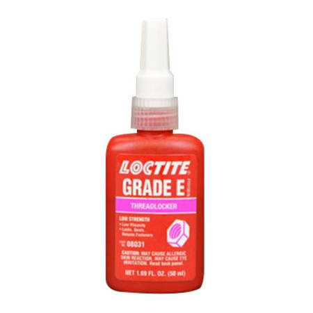 The image shown is representative of the product family and may not specifically be the individual item.  Loctite Letter Grade E wicking grade low strength threadlocker is used to lock and seal fine threaded nuts, bolts and studs in a wide variety of a…