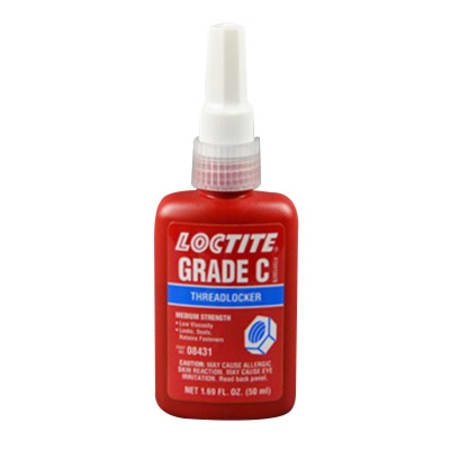 The image shown is representative of the product family and may not specifically be the individual item.  Loctite Letter Grade C (084) medium strength threadlocker is used to lock and seal fine threaded nuts, bolts and studs in a wide variety of applic…