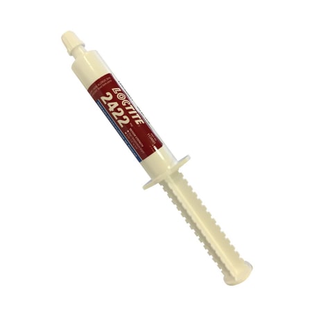 The image shown is representative of the product family and may not specifically be the individual item.  Loctite 2422 ultra high temperature, medium strength blue threadlocker locks and seals threaded fasteners in applications that require continuous …