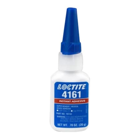 The image shown is representative of the product family and may not specifically be the individual item.  Loctite 4161 high viscosity, one-part room temperature cure, instant adhesive designed to provide fast fixturing on thermoplastic, thermoset plast…