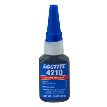 The image shown is representative of the product family and may not specifically be the individual item.  Loctite 4210 thermal resistant instant adhesive is an adhesive toughened with elastomers for impact and peel strength along with improved resistan…