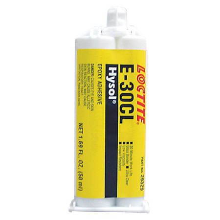 Loctite E-30CL Hysol® High Performance Epoxy Adhesive, 400mL Dual Cartridge,  Clear Yellow, 6/Case